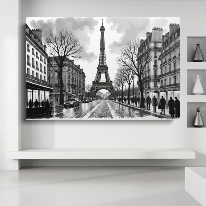 Tableau Paris Tour Eiffel – Atmosphere Apaisante – toile – horizontal