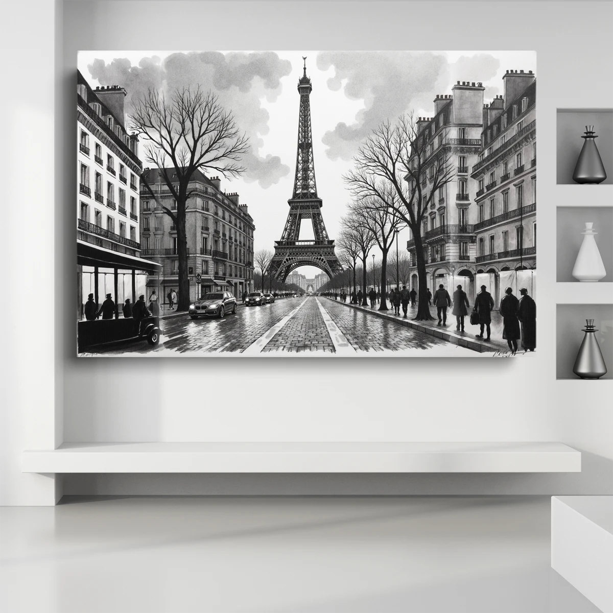 Tableau Paris Tour Eiffel – Atmosphere Apaisante – toile – horizontal