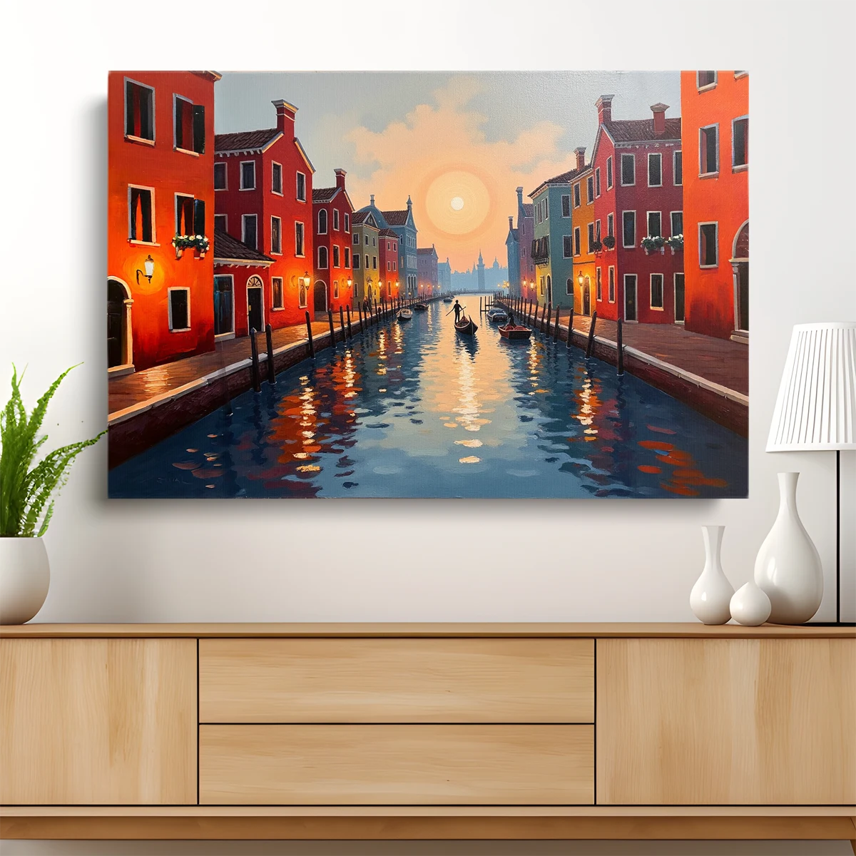 Tableau Canal de Venise Gondole – toile – horizontal