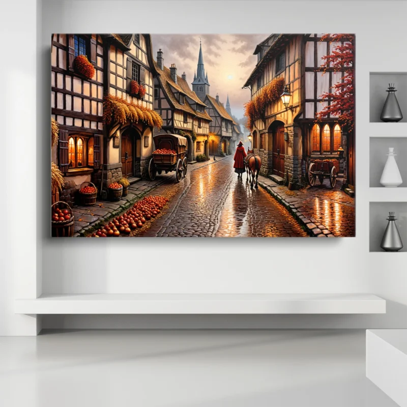 Tableau Rue Village Cheval